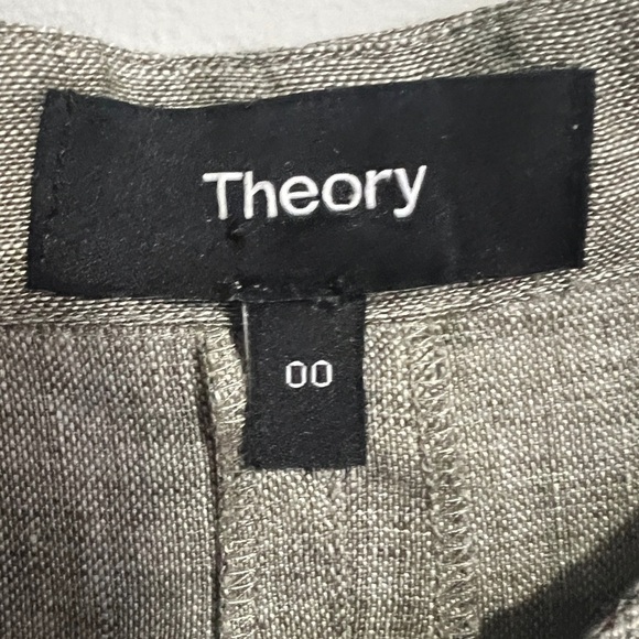 Theory Patch-Pocket Jumpsuit in Hemp. Size 00 color - willow melange - Picture 10 of 14
